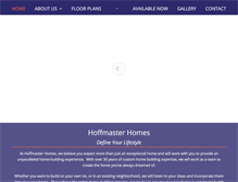 Tablet Screenshot of hoffmasterhomes.com